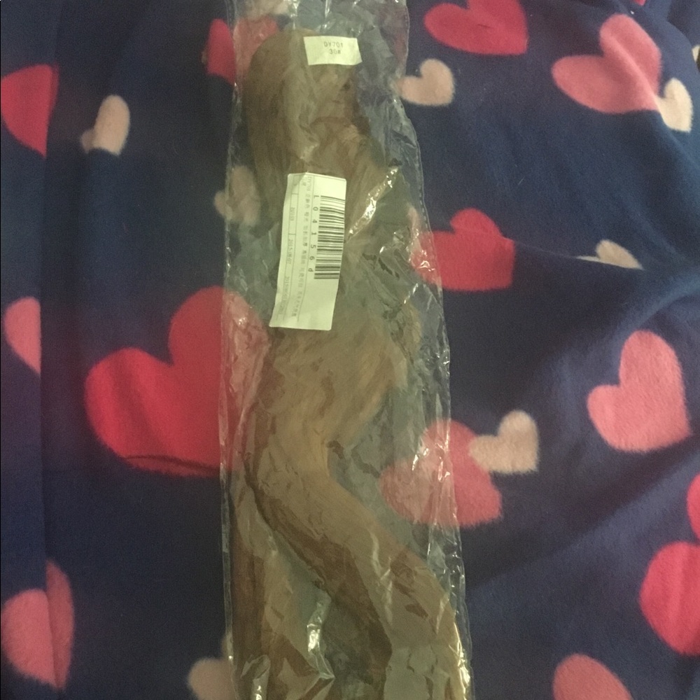 Dark golden blonde clip ponytail